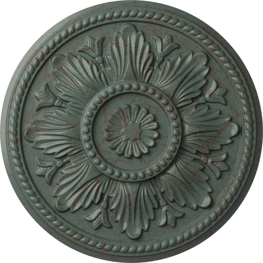 Ekena Millwork CM18EDCBC Edinburgh Ceiling Medallion, Cloud Burst Crackle