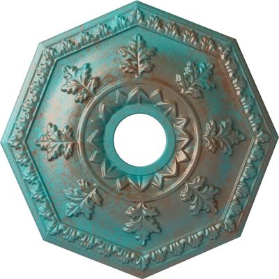 Ekena Millwork CM18NTCGS Nottingham Ceiling Medallion, Copper Green Patina