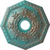 Ekena Millwork CM18NTCGS Nottingham Ceiling Medallion, Copper Green Patina view 1
