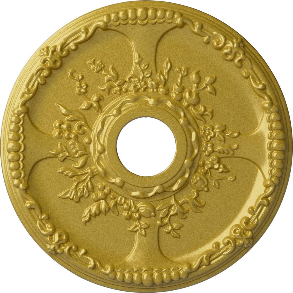 Ekena Millwork CM18SERGS Antioch Ceiling Medallion, Rich Gold