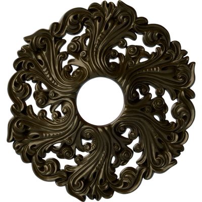 Ekena Millwork CM19ORGGS Orrington Ceiling Medallion fits Canopies up to 4 3/4, Green Gold