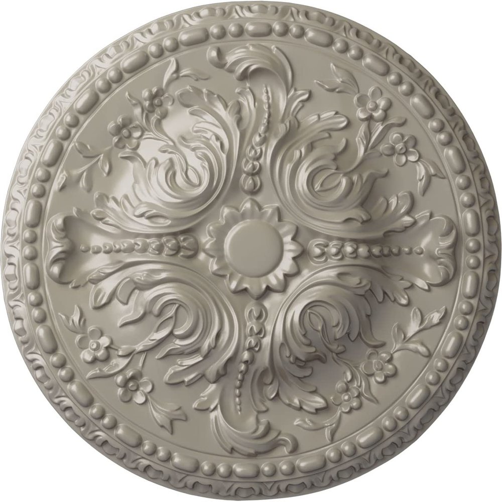 Ekena Millwork CM20AMPWS Amelia Ceiling Medallion, Pearl White