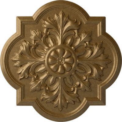 Ekena Millwork CM20BOPAS Bonetti Ceiling Medallion, Pale Gold