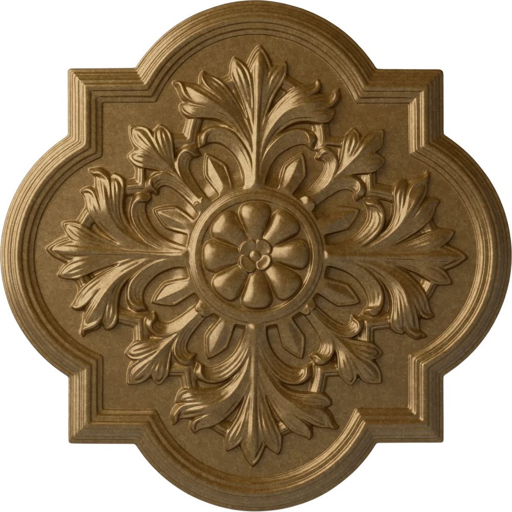 Ekena Millwork CM20BOPAS Bonetti Ceiling Medallion, Pale Gold