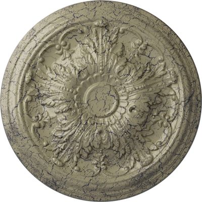 Ekena Millwork CM20DACSC Damon Ceiling Medallion fits Canopies up to 3 3/8, Castle Stone Crackle