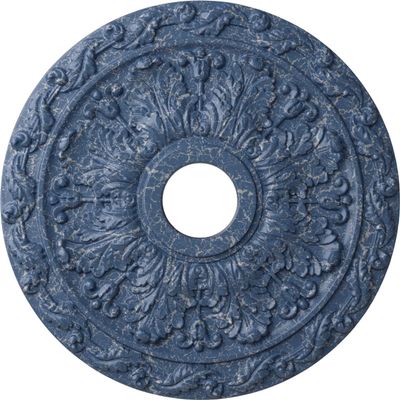 Ekena Millwork CM19SPAMC Spring Leaf Ceiling Medallion fits Canopies up to 5 5/8, Americana Crackle