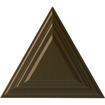 19"W x 16 5/8"H x 1 1/8"P Triangle Ceiling Medallion, Hand-Painted Brass