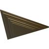 19"W x 16 5/8"H x 1 1/8"P Triangle Ceiling Medallion, Hand-Painted Brass view 2