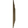 19"W x 16 5/8"H x 1 1/8"P Triangle Ceiling Medallion, Hand-Painted Brass view 3