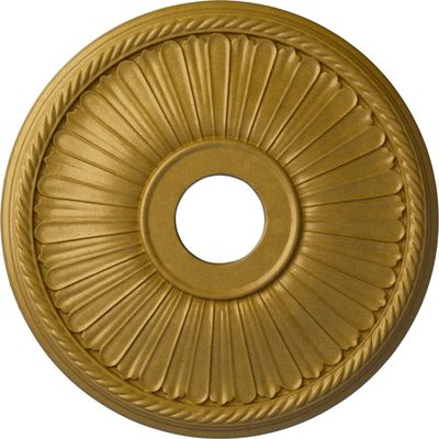 Ekena Millwork CM20BE1PGS Berkshire Ceiling Medallion, 20 1/8 OD x 3 7/8 ID x 1 7/8 P, Pharaohs Gold