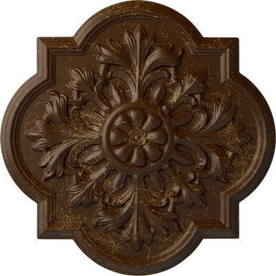 Ekena Millwork CM20BORBC Bonetti Ceiling Medallion, Root Beer Crackle