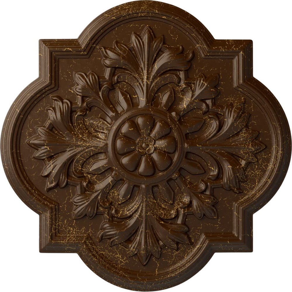 Ekena Millwork CM20BORBC Bonetti Ceiling Medallion, Root Beer Crackle