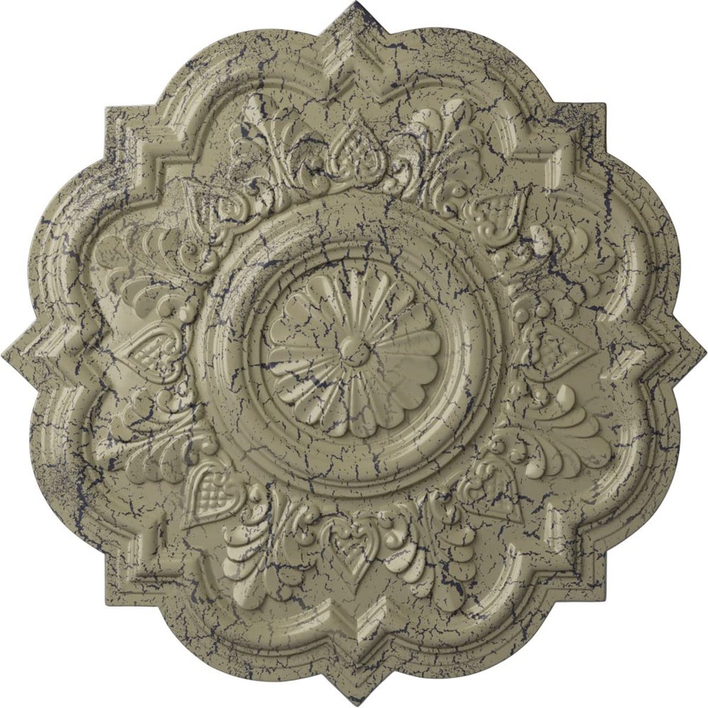 Ekena Millwork CM20DRCSC Deria Ceiling Medallion, Castle Stone Crackle