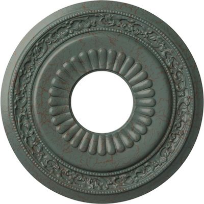 Ekena Millwork CM20LNCBC Lauren Ceiling Medallion, Cloud Burst Crackle