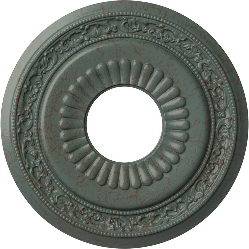 Ekena Millwork CM20LNCBC Lauren Ceiling Medallion, Cloud Burst Crackle