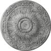Ekena Millwork CM20LUUWC Lunel Ceiling Medallion, Ultra Pure White Crackle view 1