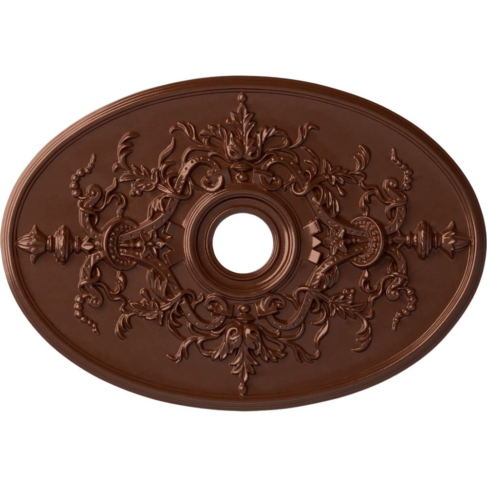 Ekena Millwork CM21X30ALCPS Alexa Ceiling Medallion, 30-3/4 x 21/14 x 3-7/8 x 1-5/8, Copper Penny