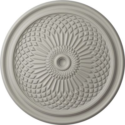 Ekena Millwork CM22TNPCF 22" OD x 1 3/4 P Trinity Ceiling Medallion (fits Canopies up to 3"), Pot of Cream