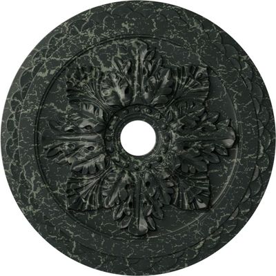 Ekena Millwork CM23BOPTC 23-5/8 x 3" x 2" Bordeaux Deluxe Ceiling Medallion, Painted Turtle Crackle