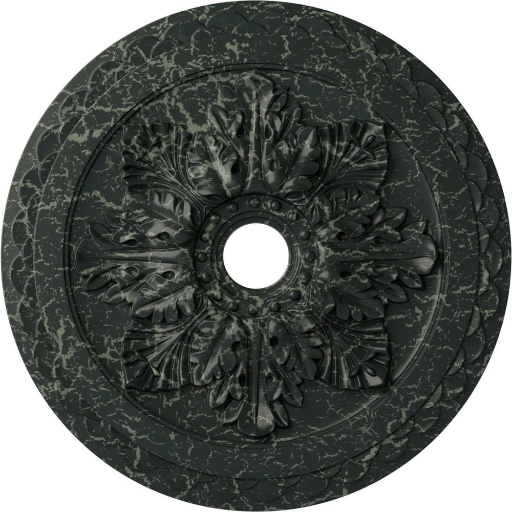 Ekena Millwork CM23BOPTC 23-5/8 x 3" x 2" Bordeaux Deluxe Ceiling Medallion, Painted Turtle Crackle