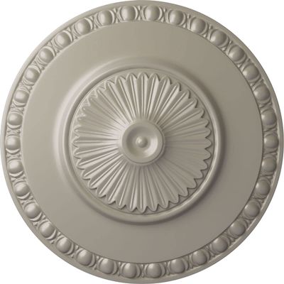 Ekena Millwork 23 1/2"OD x 3 1/4"P Lyon Ceiling Medallion (Fits Canopies up to 3 5/8"), Hand-Painted Pearl White