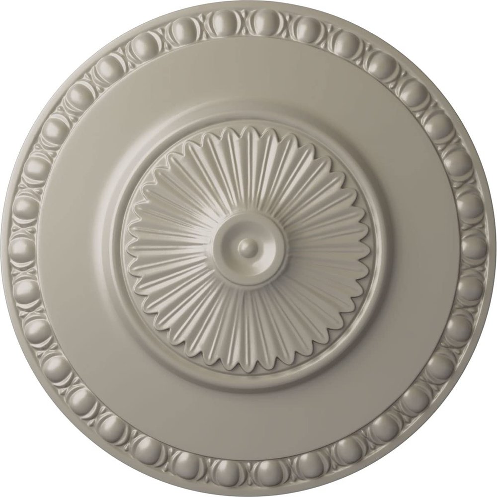 Ekena Millwork 23 1/2"OD x 3 1/4"P Lyon Ceiling Medallion (Fits Canopies up to 3 5/8"), Hand-Painted Pearl White