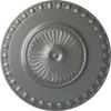 Ekena Millwork 23 1/2"OD x 3 1/4"P Lyon Ceiling Medallion (Fits Canopies up to 3 5/8"), Hand-Painted Silver view 1