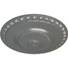 Ekena Millwork 23 1/2"OD x 3 1/4"P Lyon Ceiling Medallion (Fits Canopies up to 3 5/8"), Hand-Painted Silver view 2