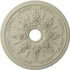 Ekena Millwork CM23ROCYF 23-5/8" x 4" x 1-1/2" Rose and Ribbon Ceiling Medallion, Clear Yellow view 1