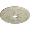 Ekena Millwork CM23ROCYF 23-5/8" x 4" x 1-1/2" Rose and Ribbon Ceiling Medallion, Clear Yellow view 2