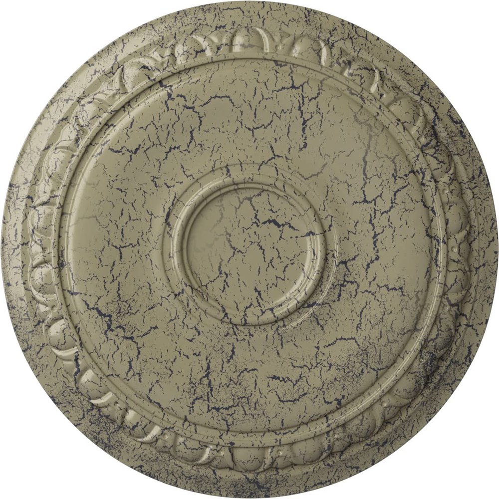 24 1/4"OD x 1 1/2"P Caputo Ceiling Medallion (Fits Canopies up to 6"), Hand-Painted Castle Stone Crackle
