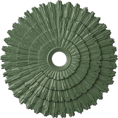 Ekena Millwork CM24ENAGF - 24 3/4"OD x 3 1/4"ID x 1 7/8"P Eryn Ceiling Medallion (Fits Canopies up to 4") - Ceiling Medallion, Athenian Green
