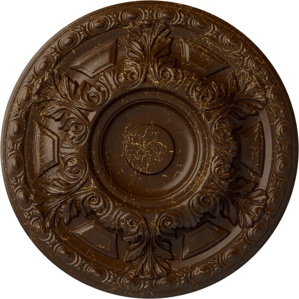 Ekena Millwork Granada Ceiling Medallion, Root Beer Crackle