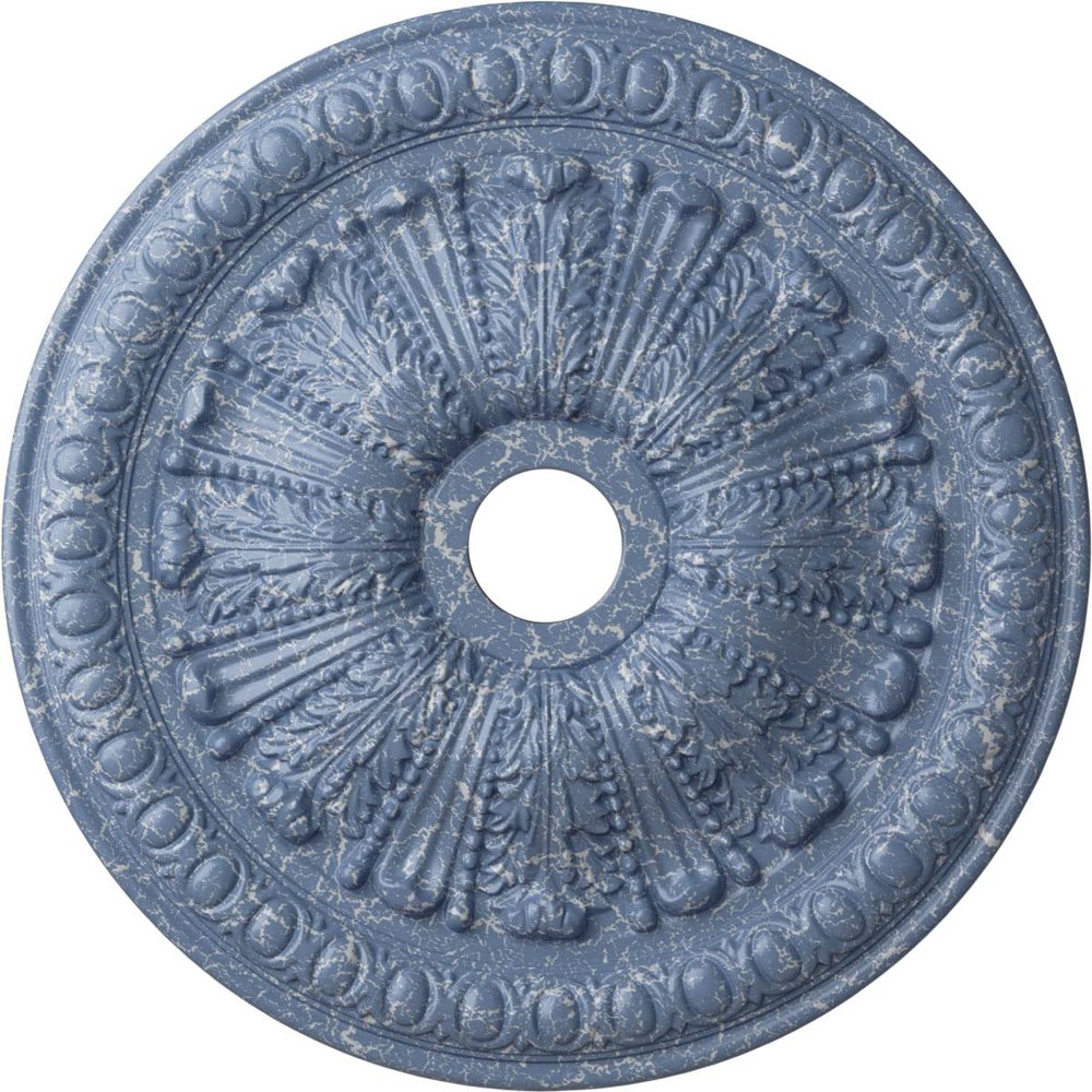 Ekena Millwork CM27TOAMC 27 7/8"OD X 3 7/8"ID X 2 1/2"P Tomango Egg & Dart Ceiling Medallion Fits Canopies Up to 6 3/4", Americana Crackle
