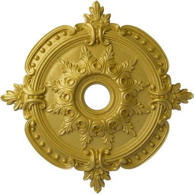 Ekena Millwork CM28BERGS 28 3/8"OD X 3 3/4"ID X 1 5/8"P Benson Classic Ceiling Medallion Fits Canopies Up To 6 1/2", Rich Gold