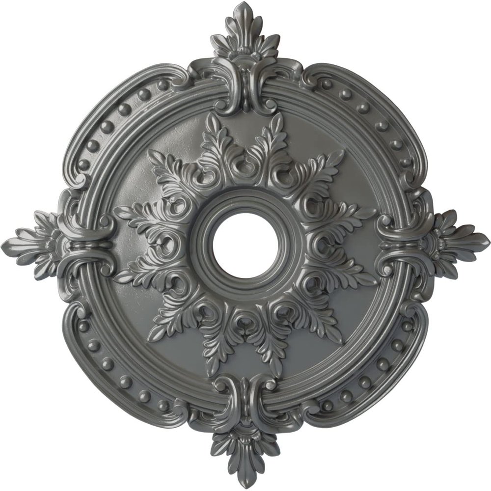 Ekena Millwork Benson Classic Ceiling Medallion, Silver