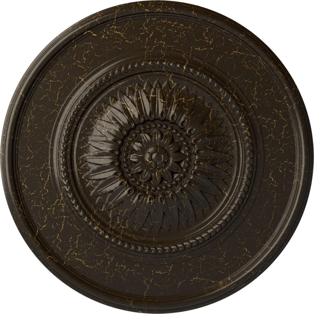 Ekena Millwork Painted Stone Hearth Crackle Ceiling Medallion