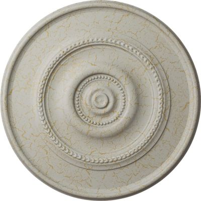 Ekena Millwork CM30DYPCC Dylar Ceiling Medallion, Pot of Cream Crackle, 30"OD x 2 1/4"P