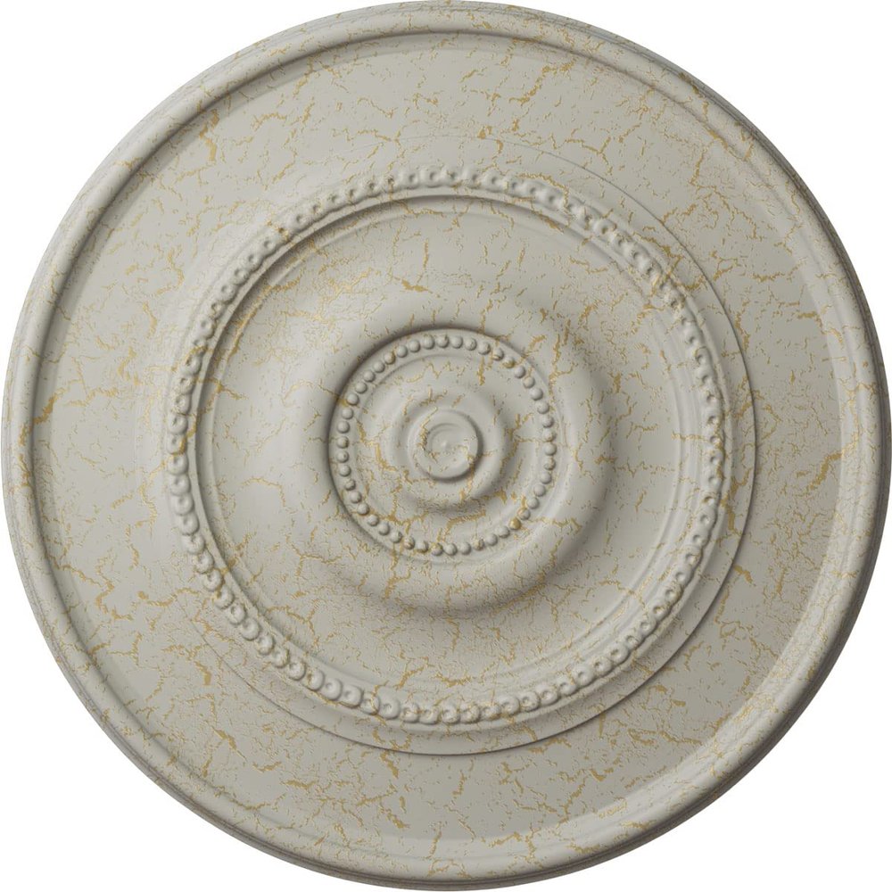 Ekena Millwork CM30DYPCC Dylar Ceiling Medallion, Pot of Cream Crackle, 30"OD x 2 1/4"P