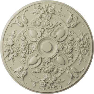 Ekena Millwork CM31BACYF 31 1/4"OD X 2 1/4"P Bailee Ceiling Medallion Fits Canopies Up to 6", Clear/Yellow