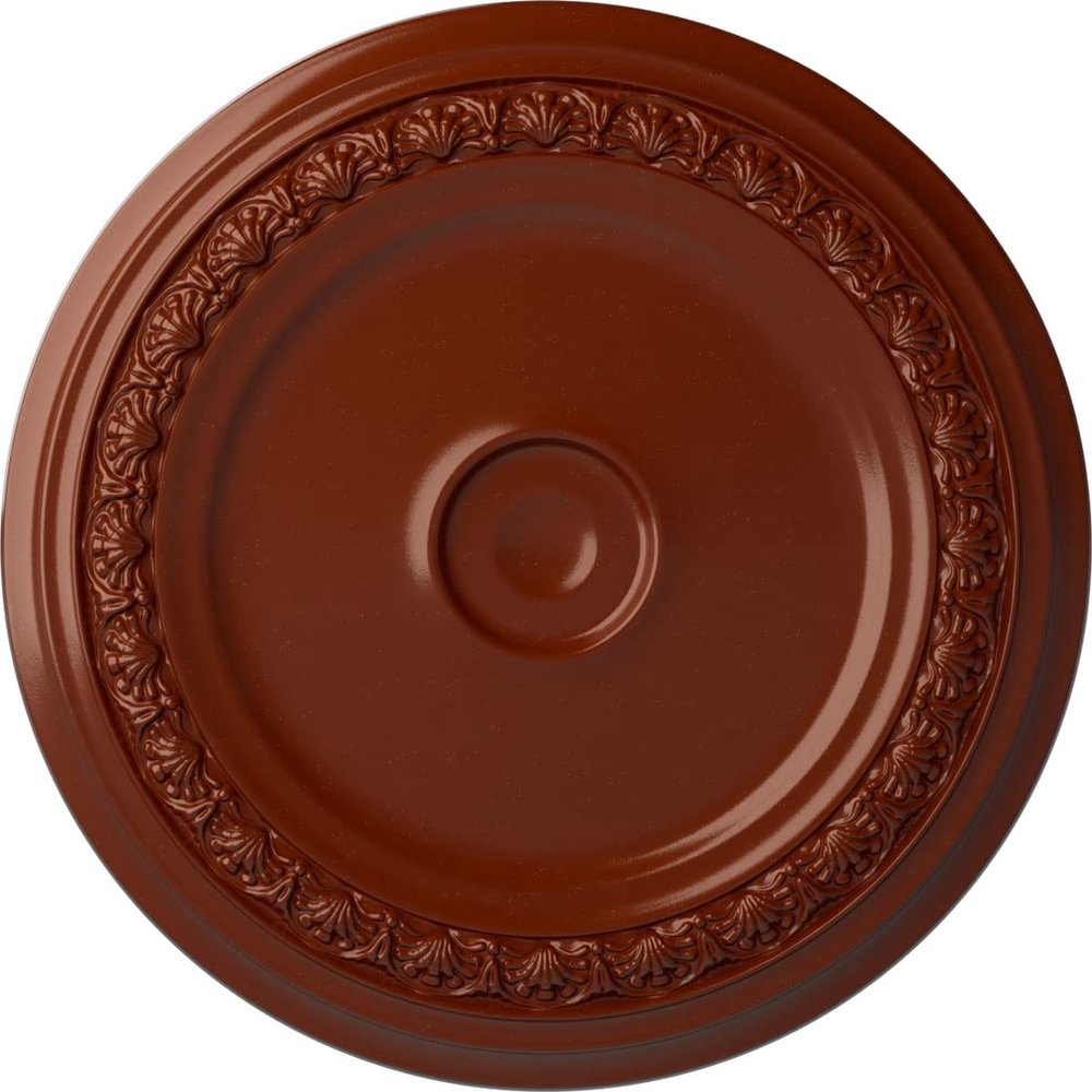 31 1/8"OD x 1 1/2"P Carlsbad Ceiling Medallion (Fits Canopies up to 5 1/2"), Hand-Painted FireBrick