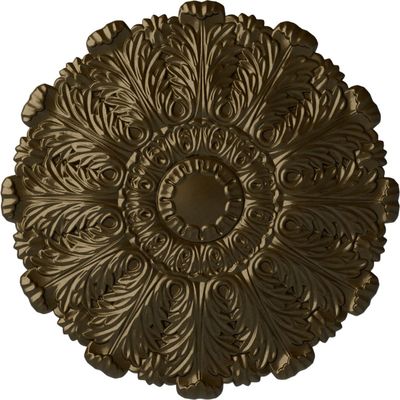 31"OD x 1 1/2"P Durham Ceiling Medallion (Fits Canopies up to 4 1/4"), Hand-Painted Brass