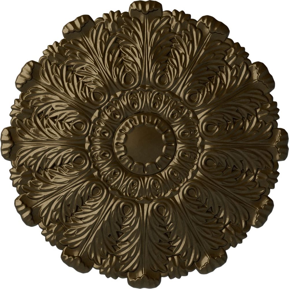 31"OD x 1 1/2"P Durham Ceiling Medallion (Fits Canopies up to 4 1/4"), Hand-Painted Brass