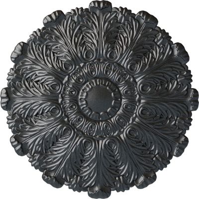 31"OD x 1 1/2"P Durham Ceiling Medallion (Fits Canopies up to 4 1/4"), Hand-Painted Pewter