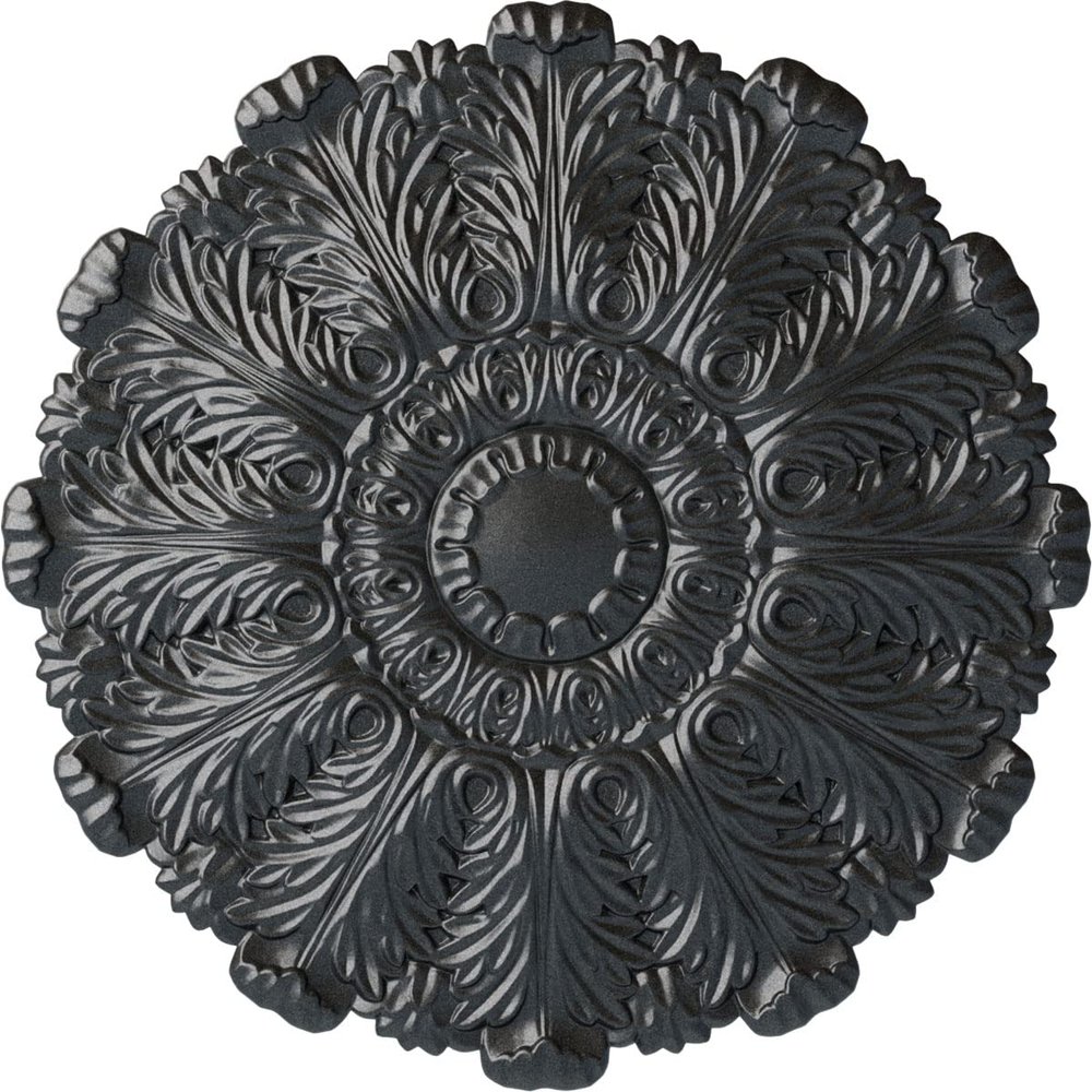 31"OD x 1 1/2"P Durham Ceiling Medallion (Fits Canopies up to 4 1/4"), Hand-Painted Pewter