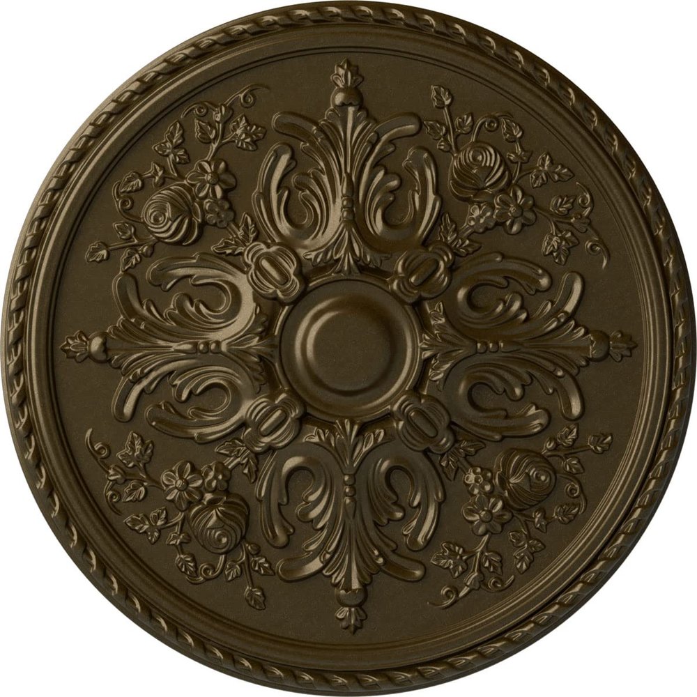 Ekena Millwork CM32BRBRS Bradford Ceiling Medallion, Brass, 32 5/8"OD x 2"P