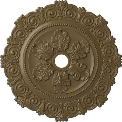 33 1/4"OD x 3 5/8"ID x 1"P Scroll Medallion (Fits Canopies up to 3 5/8"), Hand-Painted Mississippi Mud