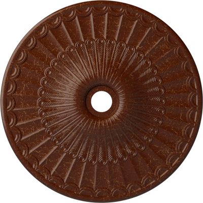 Ekena Millwork CM36GLBMC Galveston Ceiling Medallion, Burnished Mahogany Crackle