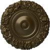 Ekena Millwork CM21MABRS 21" OD x 2" P Marseille Ceiling Medallion (fits Canopies up to 7 3/8), Brass view 1