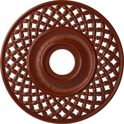 Ekena Millwork CM22RBFIF 22 OD x 4 3/4 ID x 1 1/4 P Robin Ceiling Medallion fits Canopies up to 6, FireBrick